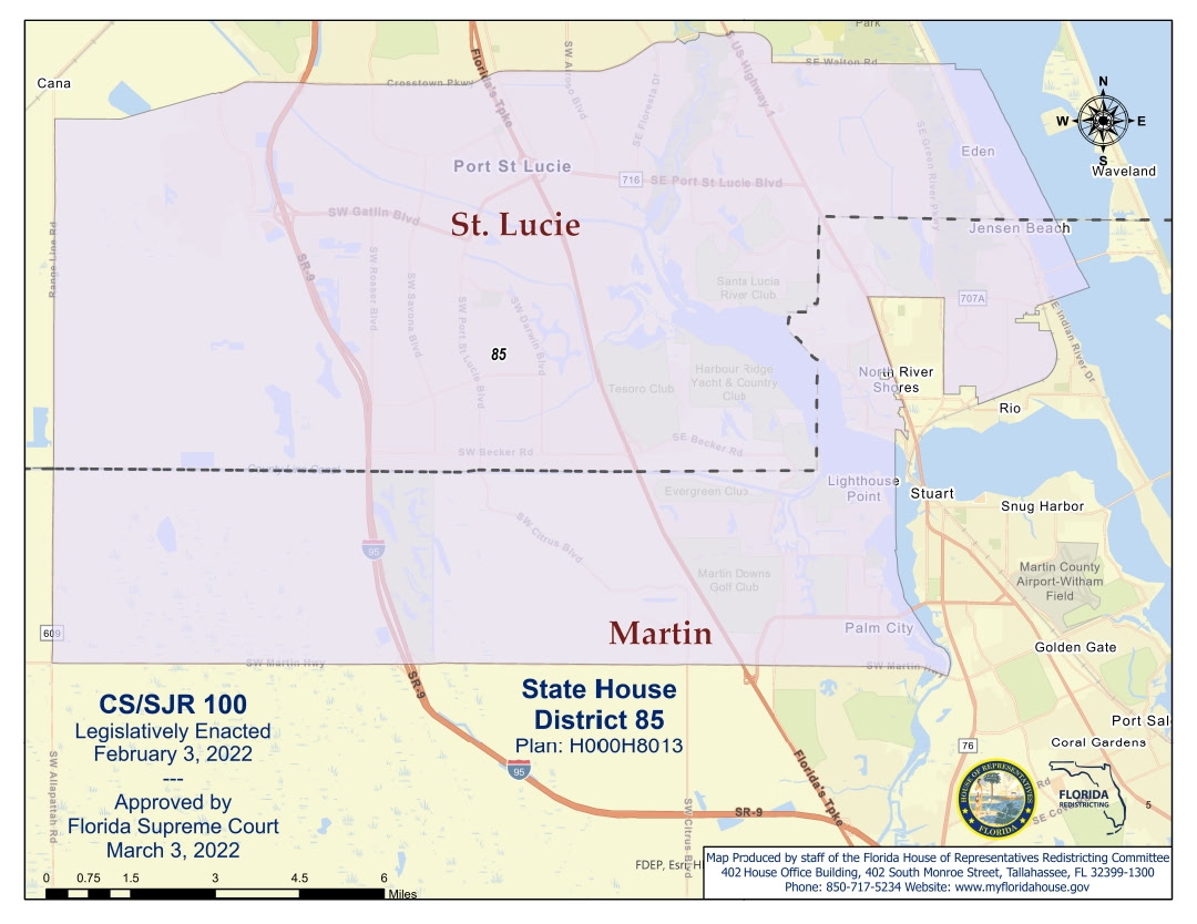 Florida House District 85 Map