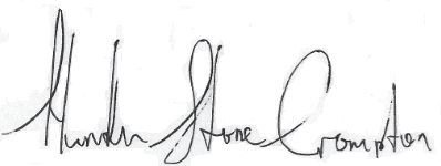 Signed by Hunter Stone Crompton